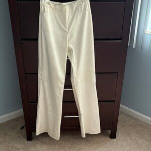 White House Black Market Cream Trousers